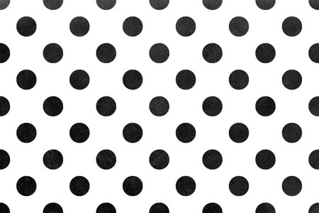 Watercolor black polka dot background. Pattern with black polka dots for scrapbooks, wedding, party or baby shower invitations.の写真素材