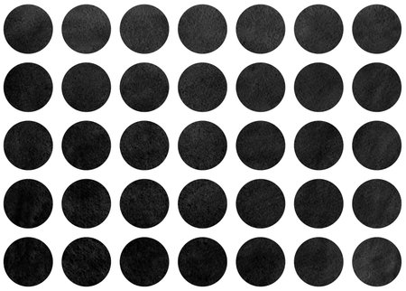 Watercolor circles in black color. Pattern with colorful circles for scrapbooks, wedding, party or...