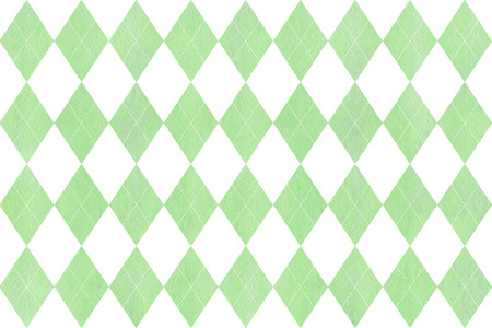 Watercolor mint green diamond pattern. Geometrical traditional ornament for fashion textile, cloth, backgrounds.の写真素材