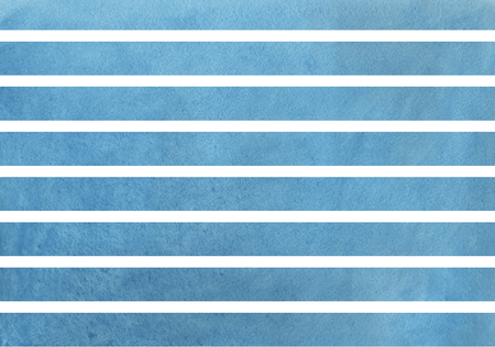 Watercolor striped  blue background. Blue watercolor texture. Watercolor geometric pattern.の写真素材