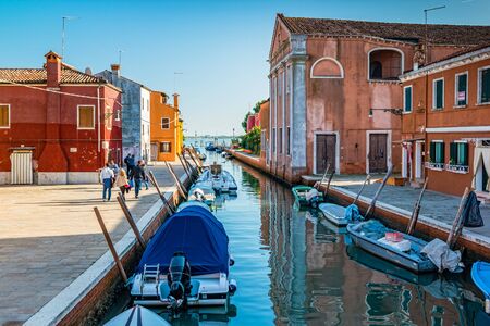 Burano, an island in the Venetian Lagoon.の写真素材