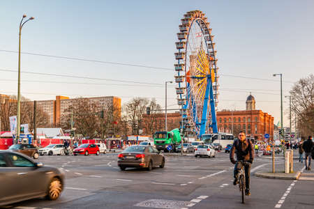 Berlin, Germany - December, 2019: Street life in the center of Berlin.のeditorial素材