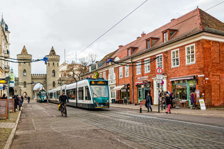 Potsdam, Germany - December, 2019: Gothic Potsdam Nauener Tor Gate.のeditorial素材