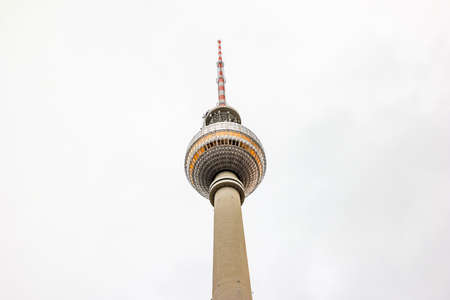 Berlin, Germany - December, 2019: The TV Tower located on the Alexanderplatz in Berlin, Germany.のeditorial素材