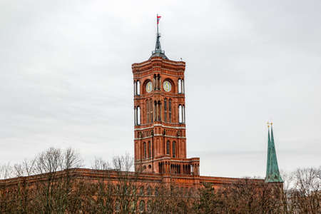 Berlin, Germany - December, 2019: The Red Town Hall in Berlin.のeditorial素材