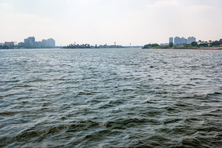 Cairo view from Nile river, Egypt.