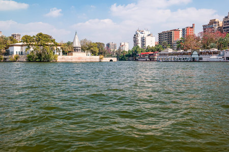 Cairo view from Nile river, Egypt.