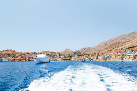 The picturesque island of Halki near Rhodes, part of the Dodecanese island chain, Greece.