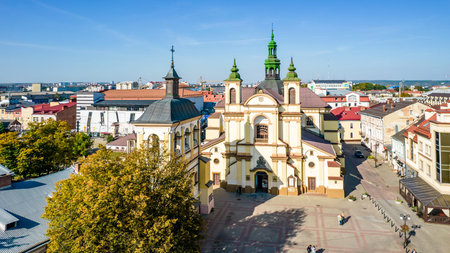 Top view of the historic center of Ivano-Frankivsk, Ukraine.