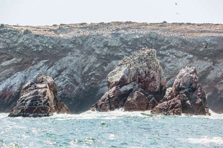 The Ballestas Islands - group of small islands near the town of Paracas in Peru.の写真素材