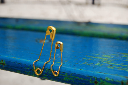 Two pins on the bench