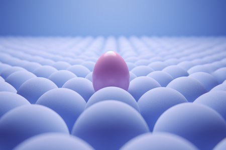 Generative ai: Texture pastel color plastic balls toned with very peri close up soft focusの写真素材