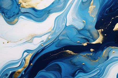 Generative ai: Fluid art texture background with abstract mixing paint effect
