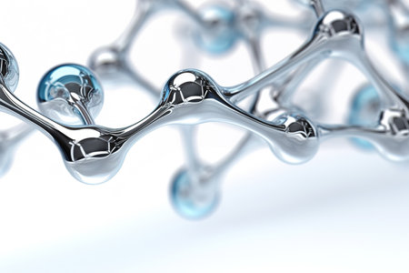 Abstract molecules design atoms background for chemistry science generative aiの素材