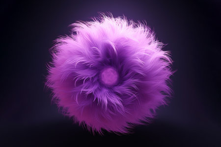 A pink circular wreath fur generative aiの素材