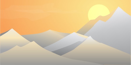 Dawn in the Mountainsのイラスト素材