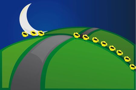 lunar fieldのイラスト素材