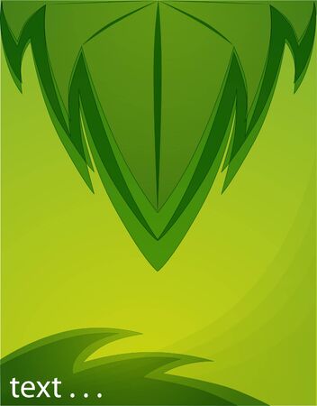 Abstract vector background - green leaf のイラスト素材