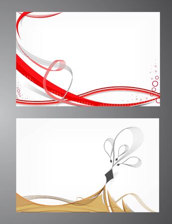 A set of abstract backgrounds. Style of business cardのイラスト素材