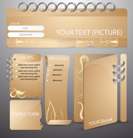 layout elements for web designのイラスト素材