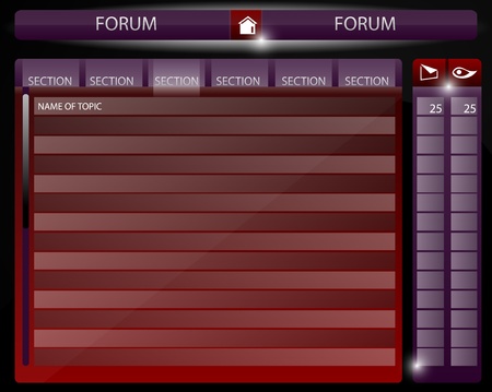 Web page design forumのイラスト素材
