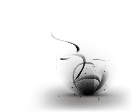 abstract background - black smoke patternのイラスト素材