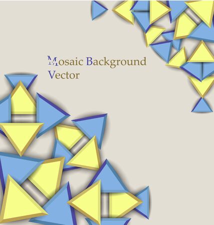 simple multilevel multicolored mosaic background  with shadowsのイラスト素材