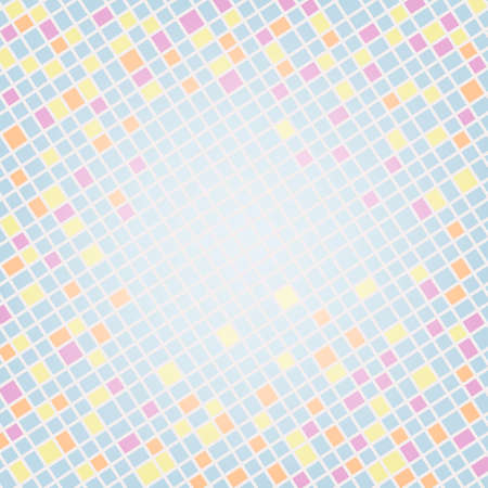 simple background of colored mosaic square layoutのイラスト素材