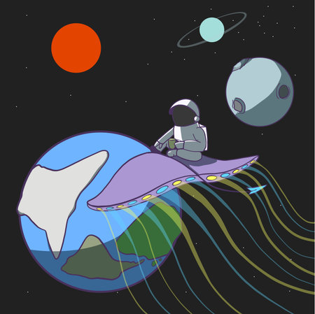 tea break travelling space to earth