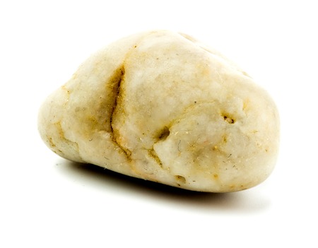 Rounded natural marble stone on whiteの写真素材