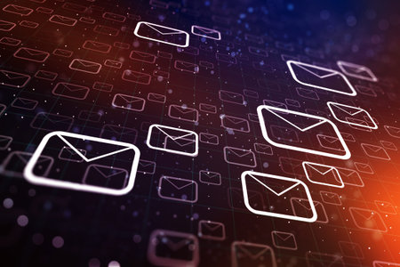 Email backgroun concept. 3D Rendering