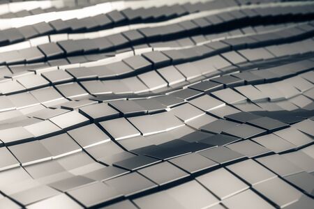 Abstract gray metal background. 3D Renderingの写真素材