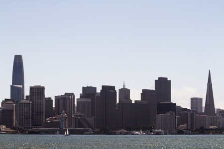Beautiful skyline of financial district San Francisco city, USA