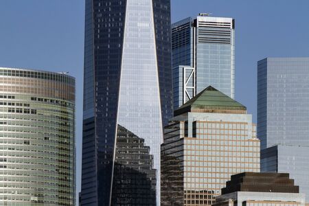 Closeup of skyscrapers New York city, USAの写真素材