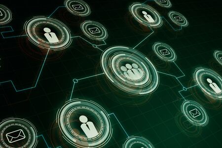 Social network concept. 3D Renderingの写真素材