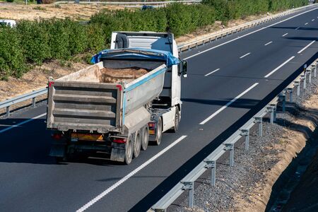 Aggregate transport truckの写真素材