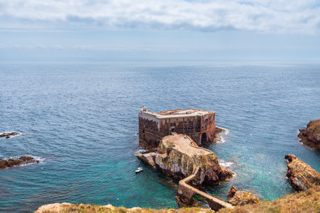 Berlengas Fortress or Fort of Saint John the Baptist, in the Berlengas archipelago.のeditorial素材