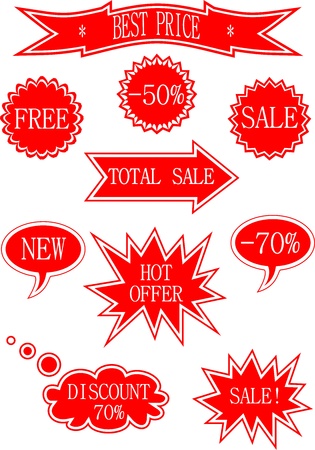 Set of stickers and labels  Vector illustration  All the layers separately  Available for editing  Increase to any size without loss of quality のイラスト素材