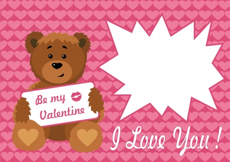 Frame Valentine Bears  Vector illustration  All the layers separately  Available for editing  Increase to any size without loss of quality のイラスト素材
