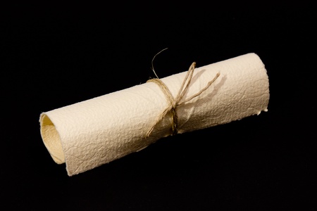 handmade paper scrollの写真素材