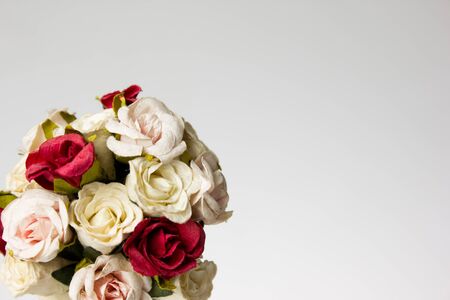 Bouquet of flowers isolated on whiteの写真素材