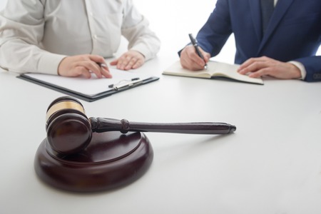 Law, advice and Legal services concept. Lawyer and attorney having team meeting at law firm.の写真素材