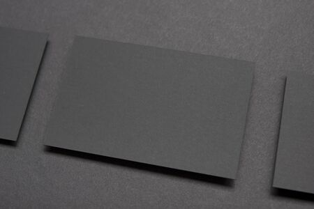 Business cards blank. Mockup on color background. Flat Lay. copy space for text
