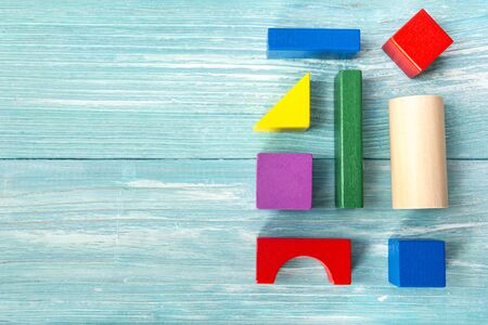 Kid toys background. Copy space for text.の写真素材