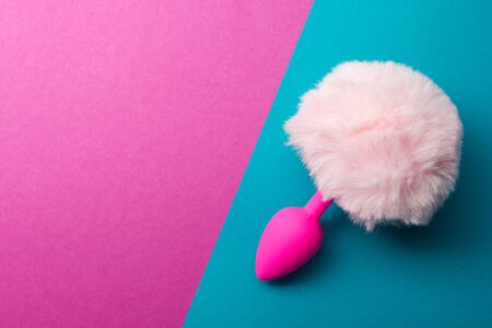 Sex toy for adult on pink background.の写真素材