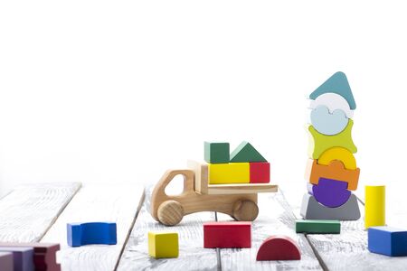 Set of kid toys isolated on white backgroundの写真素材