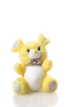 Funny toy mouse or rat isolated on white background.の写真素材