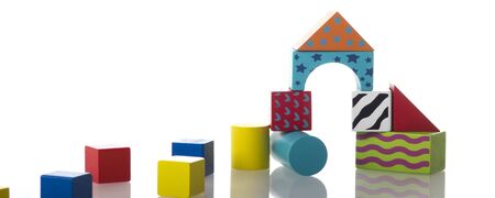 Set of kid toys isolated on white background.の写真素材