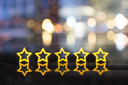 Customer Experience Concept, Best Excellent Services Rating for Satisfaction. Five Starの写真素材