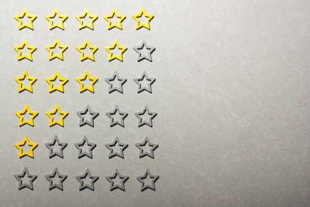 Customer Experience Concept, Best Excellent Services Rating for Satisfaction. five star.